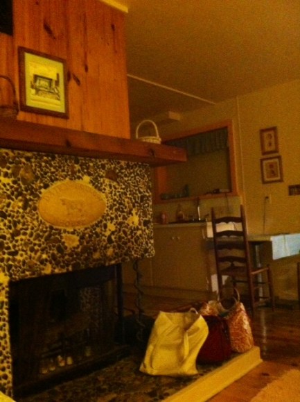 Staying downstairs in the Dairy Hollow House.